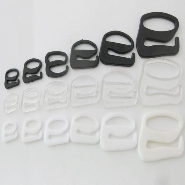 NBNNGW MultiSize Bra Buckle 50ps Clear/Black/White регулируемые пряжки для ремня пластиковые ползунки/кольца/крючковое нижнее белье