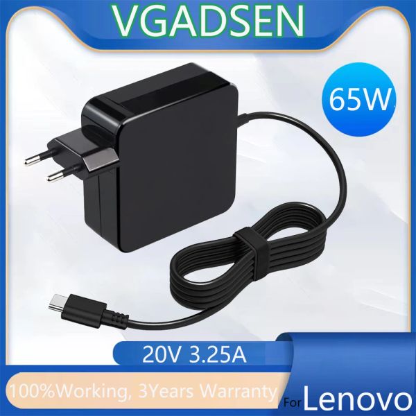 Lieferungen 20V 3.25A 65W USB Typec Laptop Power Adapter Ladegerät für Lenovo ThinkPad X1 Carbon Yoga X270 T580 für Asus Zenbook Dell HP Sony