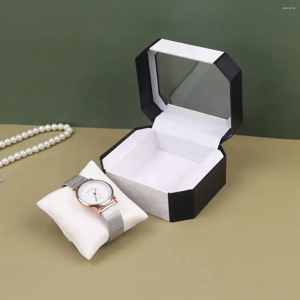 Watch Boxes Box de alta qualidade European Men's Acrylic Display Storage for Valentine Men Women Gift Wristwatch titular