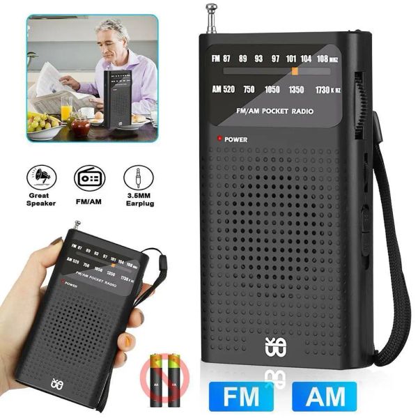 Radio Fullwave Band FM/AM Pointer Radio Digital Pocket Pocket Portable Radio Pocket Harder High Fidelity Radio Stereo Receiver для пожилых людей