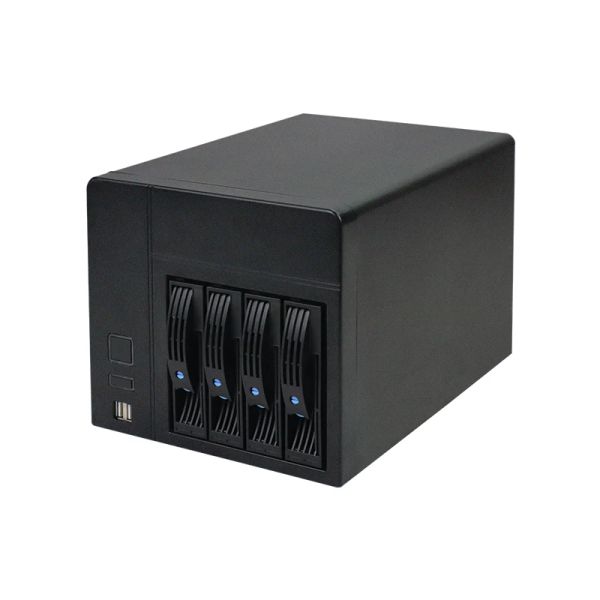 Torri di archiviazione casa HotSwap NAS Server Chassis IPFS 4 baie da 6 GB Supporto backplane SATA Miniitx scheda madre Flex 250 W Alimentatore