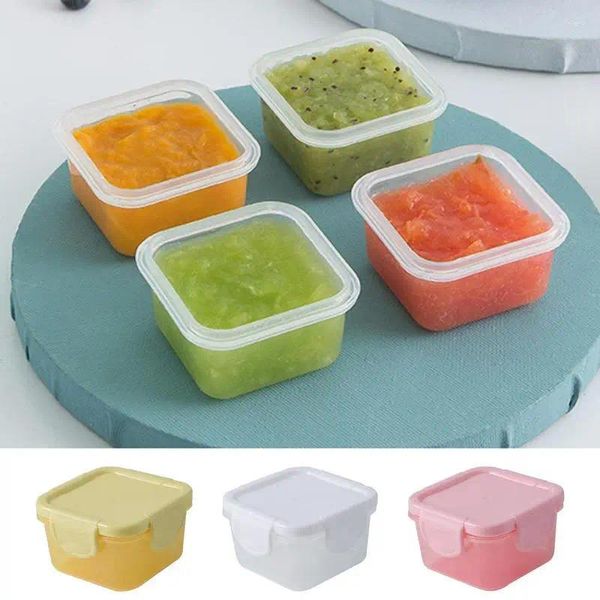 Dinnerware 60ml Mini Recipientes Caixa de armazenamento pequena para crianças Microondas Sealed Lunch portátil Viagem de frascos de plástico