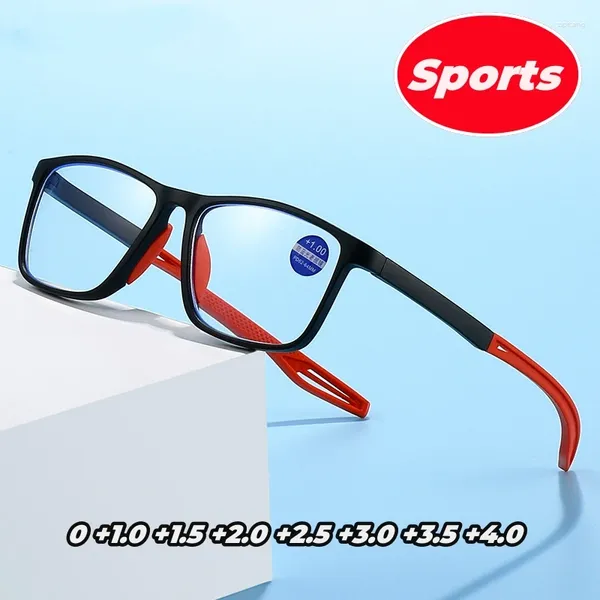 Occhiali da sole TR90 Sport Sports Reading Glasses UltraLight Presbyopia Computer Eyewear Fashion Square All Vedute Eyegys Prescript Prescription