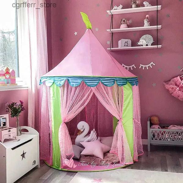 Torda de brinquedo portátil infantil kids tipi tenda bola piscina princesa menina castelo tocar casa crianças pequenas casa dobrável playtent bebê brinquedo tenda presente l410