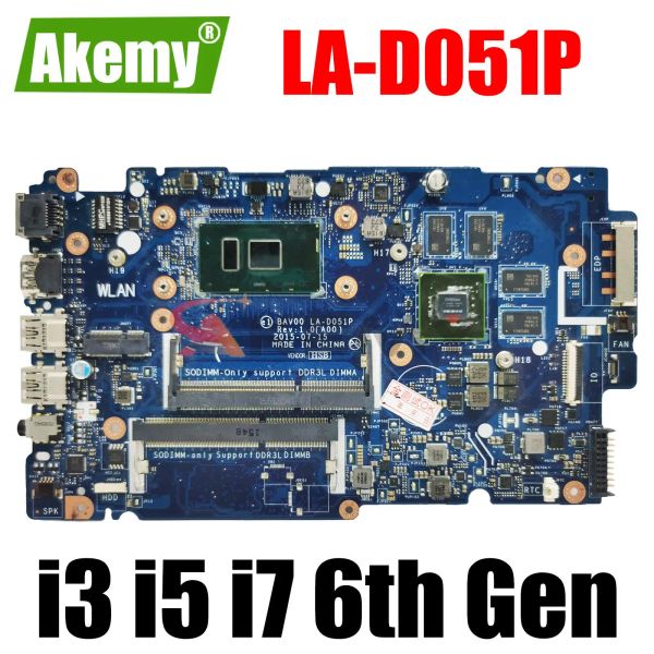 Scheda madre cn02xpmy 042vn5 per Dell Inspiron 5557 5457 Laptop Motherboard BAV00 LAD051P W/ 4405U I3 I5 I7 6th Gen CPU Notebook Mainboard