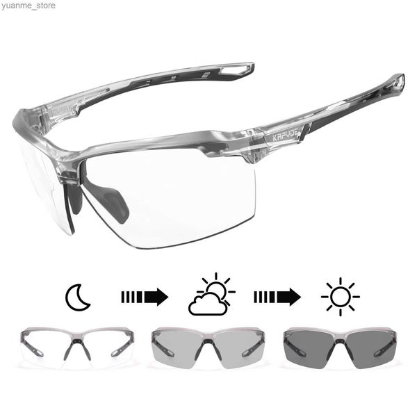 Açık gözlük kapvoe fotokromik bisiklet camları bisiklet güneş gözlüğü UV400 bisiklet gözlük açık hava sporları bisiklet gözlükleri bisiklet ekipmanı y240410