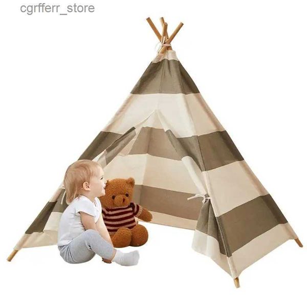 Tents Toy Kids Teepee Tent Kids Kids Tenda da campeggio da gioco per interni Tenda per bambini Outdoor Play Tenta Toys Decorazioni per bambini L410