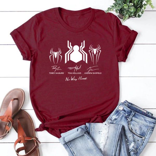 Kein Weg zu Hause Superhelden -Shirt Peter Parker T -Shirt Tom Holland T Shirt Unisex Grafik Tees Sommer Top Kurzarm Tshirt Fans Geschenk