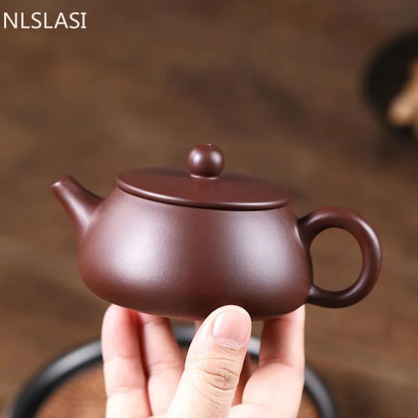 Yixing Tea Pot Purple Clay Stop Scoop Beli.