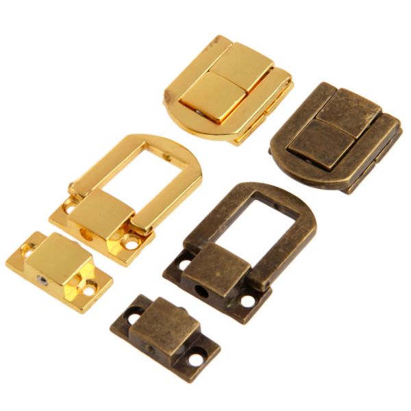 1pc 25x20mm Antike Bronze/Gold Box HaSps Metal Lock Catch Latches für Schmuck Brustbox Koffer Schnalle Klaspe Vintage -Hardware