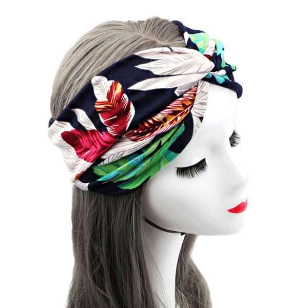 Modern Style Elastic Women Turban Head Bands para faixa de cabeça Twisted Cute Hair Band Acessórios Wig Band para bordas