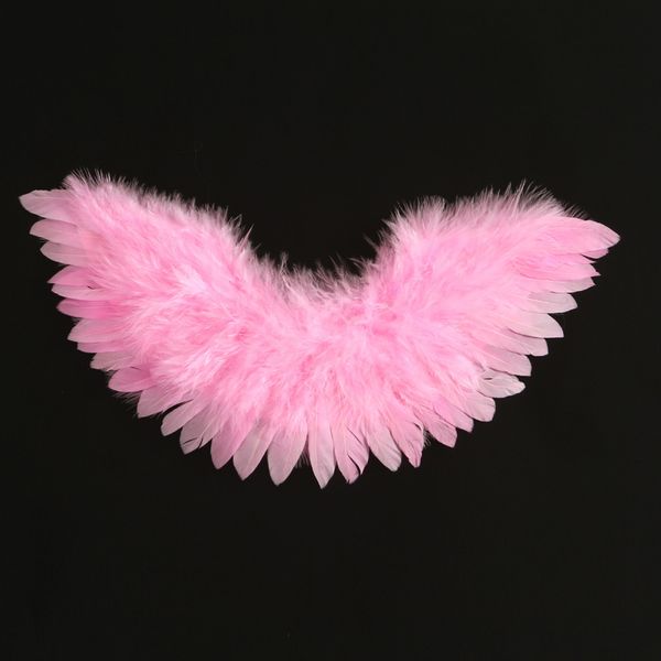 Pink Black White Angel Feather Wings Craft Mini Ala per ornamenti bambola costume fai da te Baby Photography Halloween Nove