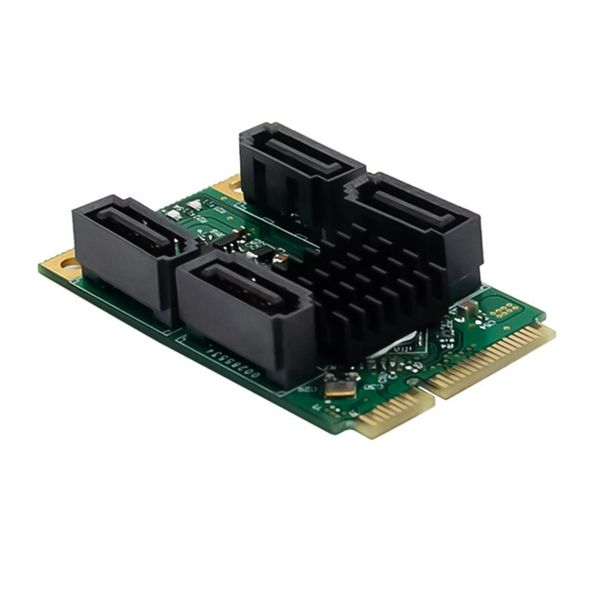 Karten pcie zu 4 Anschlüssen SATA3.0 6Gbit / s HARD Disk Adapter Card Mini PCI Express an SATA 3.1 Controller -Erweiterungskarte