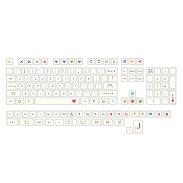 Zubehör 53cc 137 Tasten PBT -Schlüsselkaps XDA Profile Dye Sub Personalisierte farbige Crayon -Tastatur für die mechanische Tastatur des Kirschmechsschalters