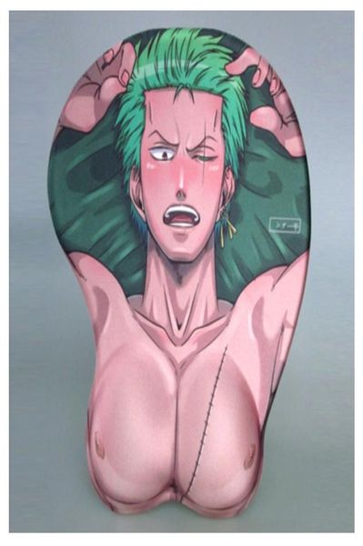 One Piece Zoro Anime Gaming 3D Mouse Pads com descanso de pulso 2way Skin2932862