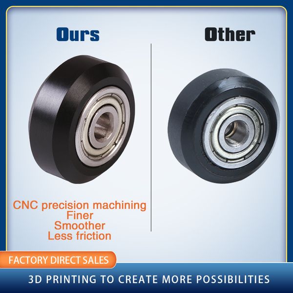 Impressora 3D Roda de plástico POM MODELOS BIG MODELOS REDOD ROUND RODA PULLELE DE POLELA PARA CNC OpenBuildss V-slot