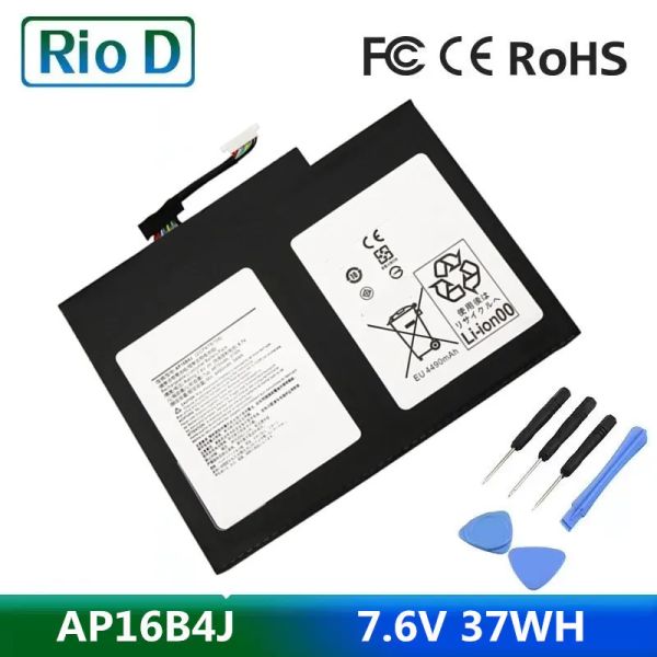 Batterien Neue AP16B4J -Laptop -Akku für Acer Aspire Switch Alpha 12 SA527 Tablet 7,6 V 37WH AP16B4J kostenlos 2 Jahre Garantie