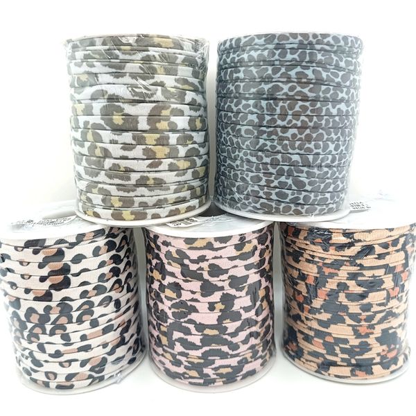 5 mm 20 m/rotolo leopardo lycra corda cavo cucitura elastica a fascia elastico in fibra di fibra di fibra di latte