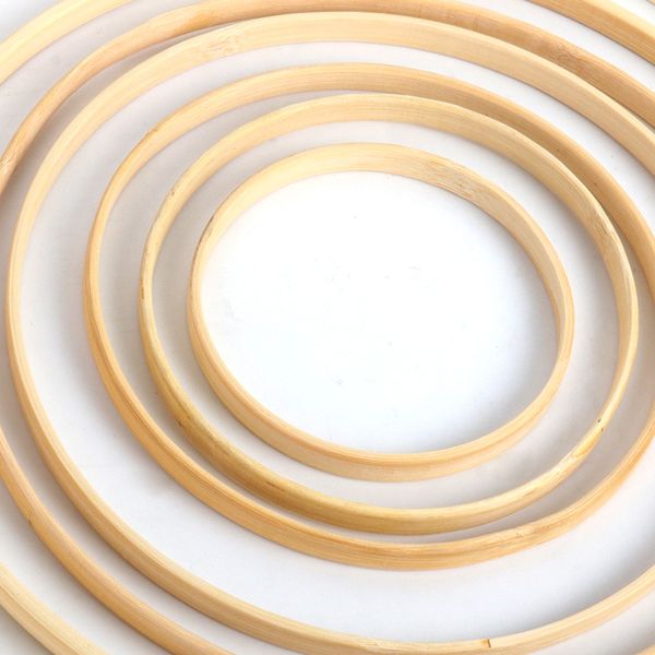 1/5pcs decorazioni per la casa anello di bambù cerchio in legno rotonde ghirlanda cazzicitore hoop ghirlance ghirlanda da matrimonio decorazione della vite appesa