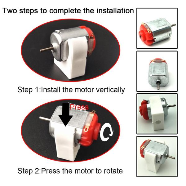 6 set motori kit, mini motore hobby elettrico 3v -12v 25000 rpm magnetico forte con ingranaggi di plastica da 86pc per progetti scientifici fai -da -te