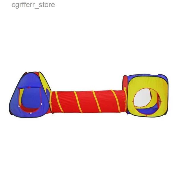 Spielzeugzelte Multifunktional einfach zu tragen Campingzelt im Freien für Kinder Baby im Sommer entfernbarer langer Tunnel Farbspielzeugballpool Indoor L410
