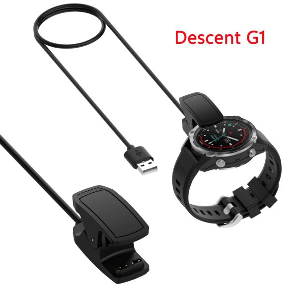 Zubehör USB -Ladegerät für Garmin -Abstieg G1/ G1 Solardatenübertragung Ladeclip Ersatz MK1/ MK2/ MK2I/ MK2S SmartWatch Fast Ladung