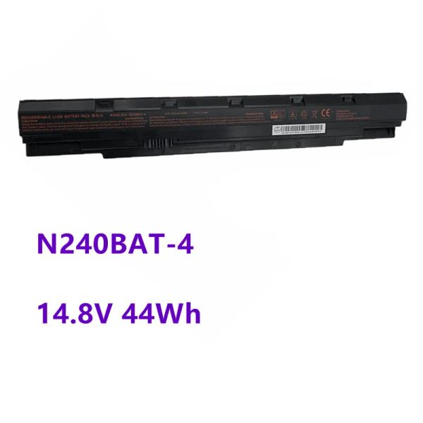 Baterias N240BAT4 N240BAT3 Bateria de laptop para Clevo Sager Np3245 N240BU N240JU N250LU NP3240 687N24JS42F1 14.8V 44WH