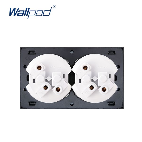 WallPad Gold Double Double Plug Plug Wall Electric Soque