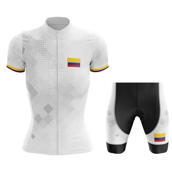 2020 Equipe Colômbia Cicling Jersey Defina as camisas de bicicleta de bicicleta de ciclismo feminino Terno de biciclo de biciclo MTB Wear Maillot Culotte
