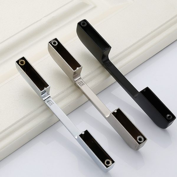 Kkfing Moderner Chrom Nickel gebürstet Zink Aolly Schrankgriffe und Knöpfe Einfache Küchenschublade Möbelgriff Tür Hardware