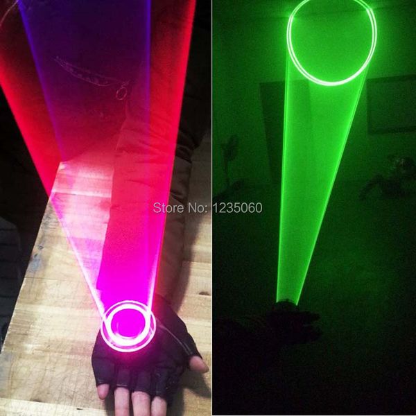 Guanti laser verde blu per DJ Dancing Club Vero costumi luminosi a LED a LED a LED a LED ROTALE