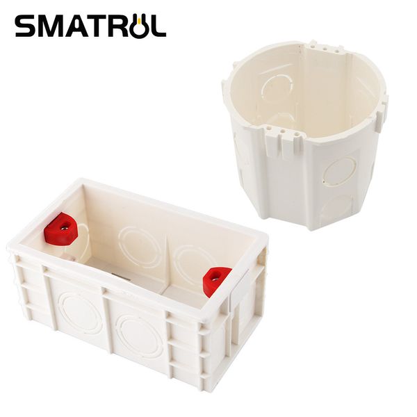 Smatrul Eu US US Standard Wall Round Mounting Dark Box Cassetta Internal Cassette Box per gli accessori elettrici a interruttore della luce