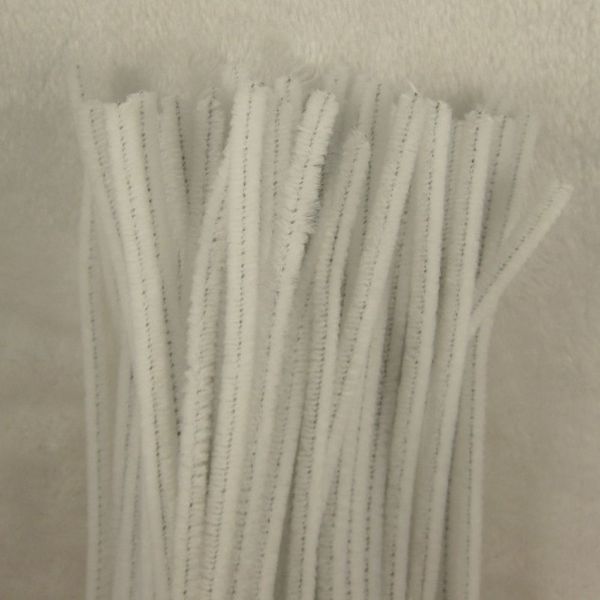 500pcs gambi artigianali di chenille bianchi tubori 12 30 cm Arte fai -da -te per bambini Materiali creativi fatti a mano 268J