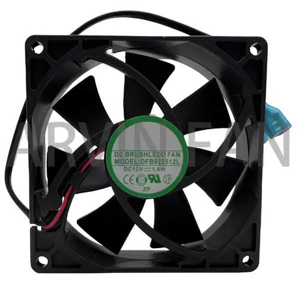 Zincir/Madenci DFB922512L 92mm 92x92x25mm DC12V 1.6W 2 Kablolar Çift bilyalı Rulmanlar Soğutma Fanı Şasi Güç Kaynağı CPU