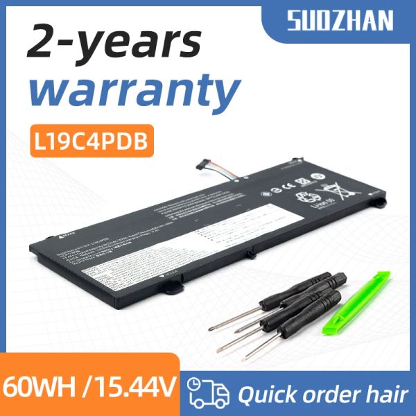 Baterias Suozhan New L19C4PDB Bateria de laptop para Lenovo ThinkBook 14/15 G2 ITL 2021 14 G3 ACL L19M4PDB 15.44V 3830MAH 58WH FERRAMENTAS FREE
