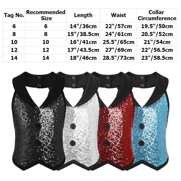 Paillettes jazz dance gilet tops kids boys girls halter hip-hop street dance fantatty whitcoat cot gilet stage performance dancewear