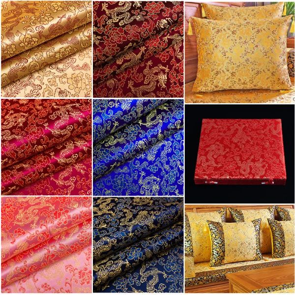 Estilo chinês Cetim Jacquard Brocade Fabric para costura de sofá e DIY cheongsam e terno chinês tradicional TJ0246