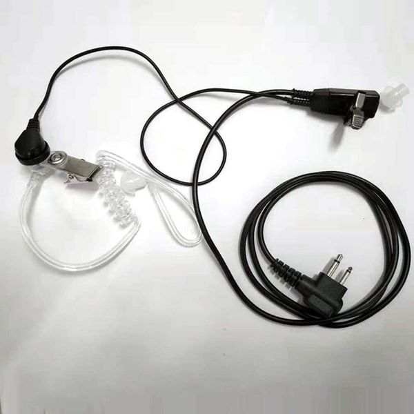 Motocicletta walkie talkie a cuffie m-testa con condotto auricolare a filo spesso trasparente auricolare auricolari grandi auricolari grandi tappi per le orecchie baofeng stereo 2,5 mm