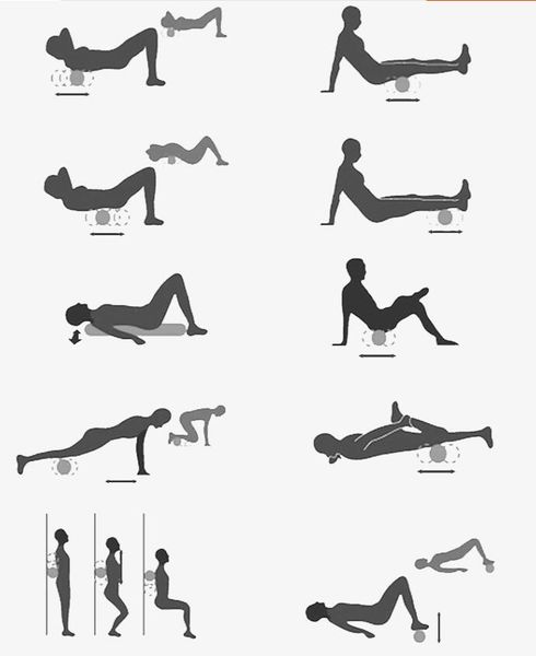 30 45 60 cm Pilates Schaumwalzen Schwarz Yoga Schaumrolle Übung Ausrüstung Massage Roller Körper für Frauen/Männer