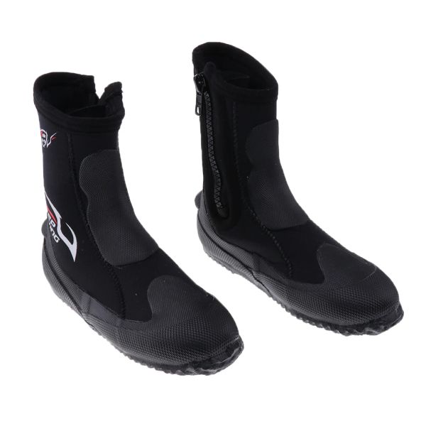 5 mm Neoprene Tauchstiefel Tauchschnorcheln Stiefel hohe Schnittschneide mit Reißverschluss Stiefel Wassersportschuhen unter Wasser fischen