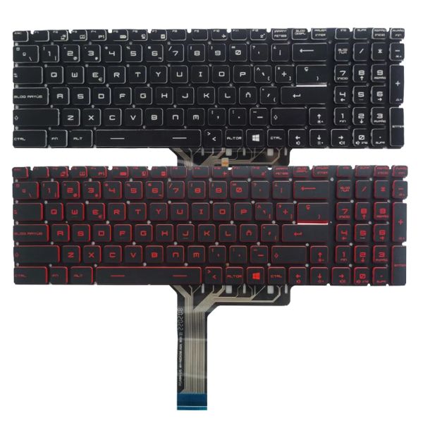 Teclados novo teclado espanhol iluminado para MSI GT62 GT72 GE62 GE72 GS60 GS70 GL62 GL72 GP62 GP72 CX62 GS63VR GS73VR GT72VR GT83V GE62V SP