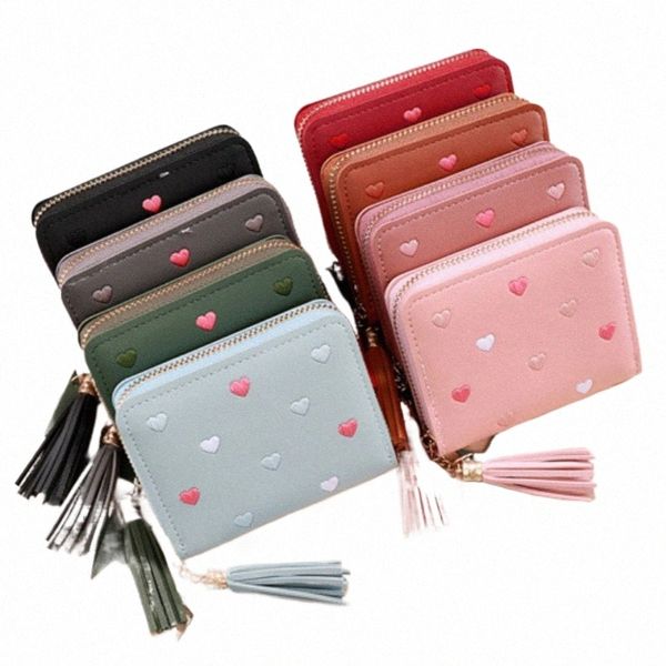 Women Wallet Ladies Mini Pequena Paleira de Taxel curta Cute Girl Girl Zipper Pu Leather Moed