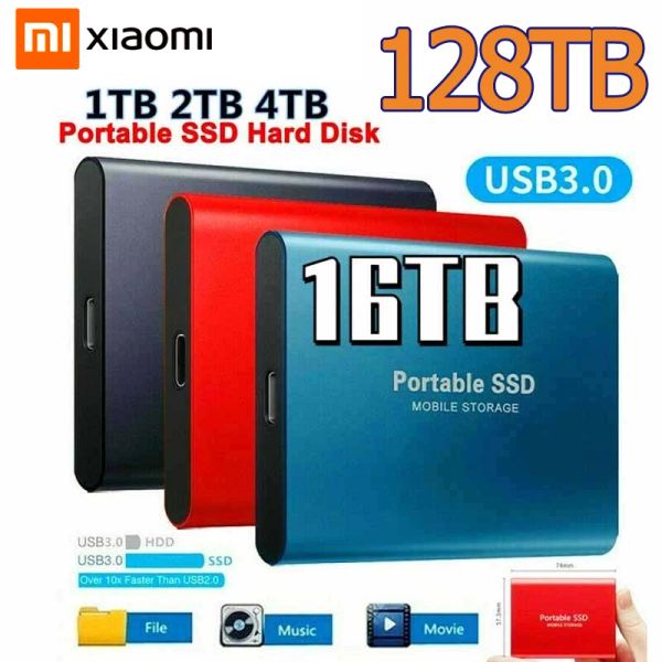 Braccialetti Xiaomi Original SSD Disco rigido 2TB SSD 500GB da 64 TB Discorso rigido Drive da 2,5 pollici Elettronica a disco rigido per telefoni cellulari Notebook