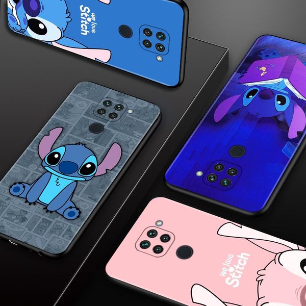 Custodia per telefono per Xiaomi Redmi Note 11 10 8 Pro 11t 9S 9T 8T 8 7 Copertura silicone per Redmi K40 10 9 9A 9C 8 Funda Stitch Cartoon