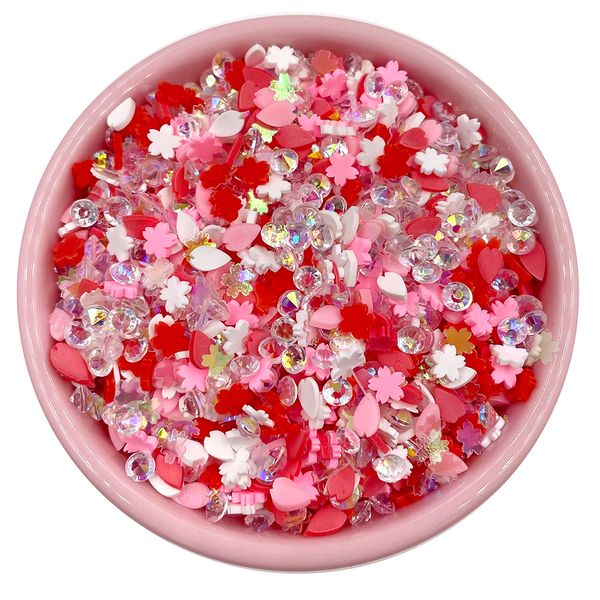 50 g Fette arcobaleno di fiore di cristallo di perla mista Spruzzi argillosi polimeri per decorazioni artigianato Accessori per shaker shaker fai -da -te Accessori
