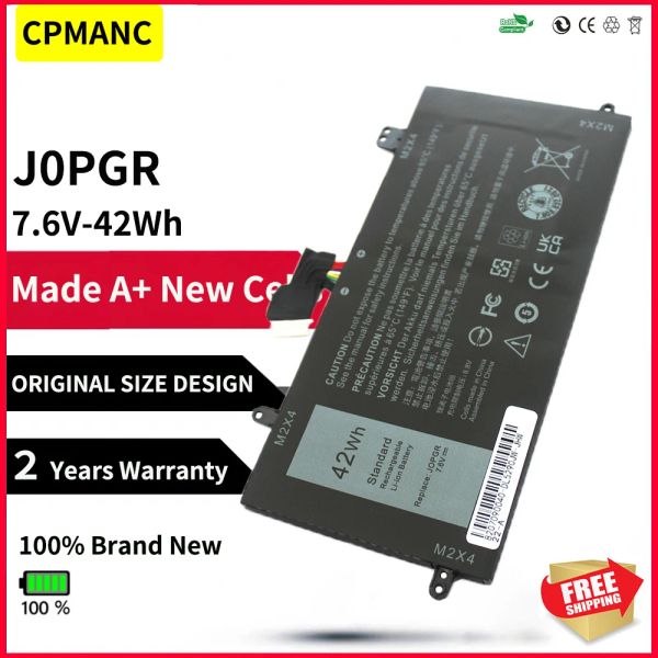 Батарея CPMANC J0PGR JOPGR Battery для Dell Latitude 5285 5290 T17G 1WND8 JOPGR X16TW T17G001 БЕСПЛАТНАЯ ДОСТАВКА 7.6V 42WH