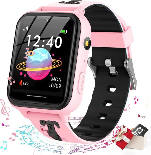 Guarda A2 Game 2G Children Smart Watch HD Call con 1G SD ANRES ALLANG CLOCO MUSICA Video Flashlight Smartwatch per telefoni per bambini
