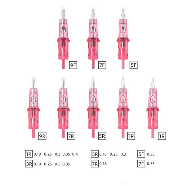 Ambizione Microblading Nano Needles PMU Tattoo Aghi a cartuccia Micropigmentazione permanente 1RL 3RL 5RL 240322