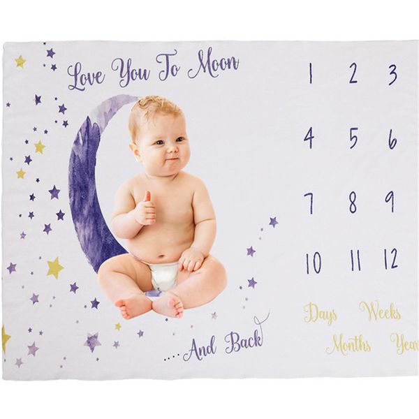 Baby mensal Milestone Blain para meninos meninos asas florais recém -nascidos flanela macia fotografia de suporte infantil tats de brincadeira