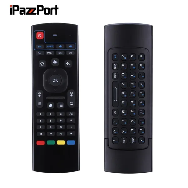 Combos Ipazzport 2.4G Multifunktionsmaterial Wireless Air Mouse -Tastatur mit IR -Fernbedienung für Google Android Smart TV/Box, HTPC, Mac,